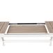 Beliani Mesa de jardín FANES 184x90 Beliani Mesa de jardín FANES 184x90 Blanco/ Madera