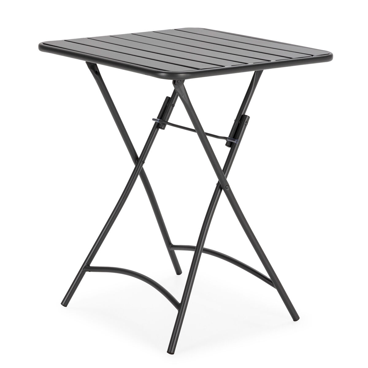 Mesa de jardín plegable perla de metal