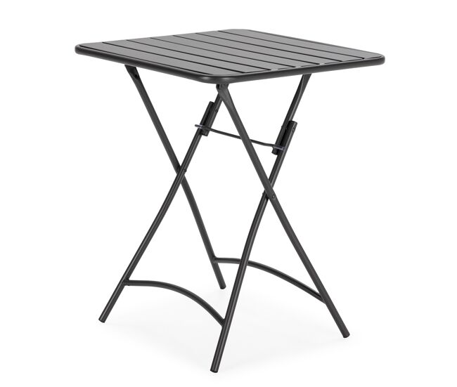 Mesa de jardín plegable perla de metal