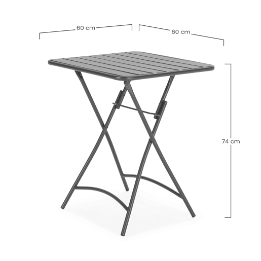 Mesa dobrável de metal Perla para jardim