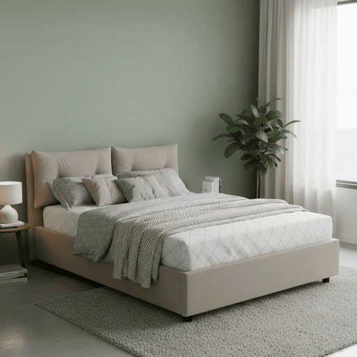 Cama de casal de tecido