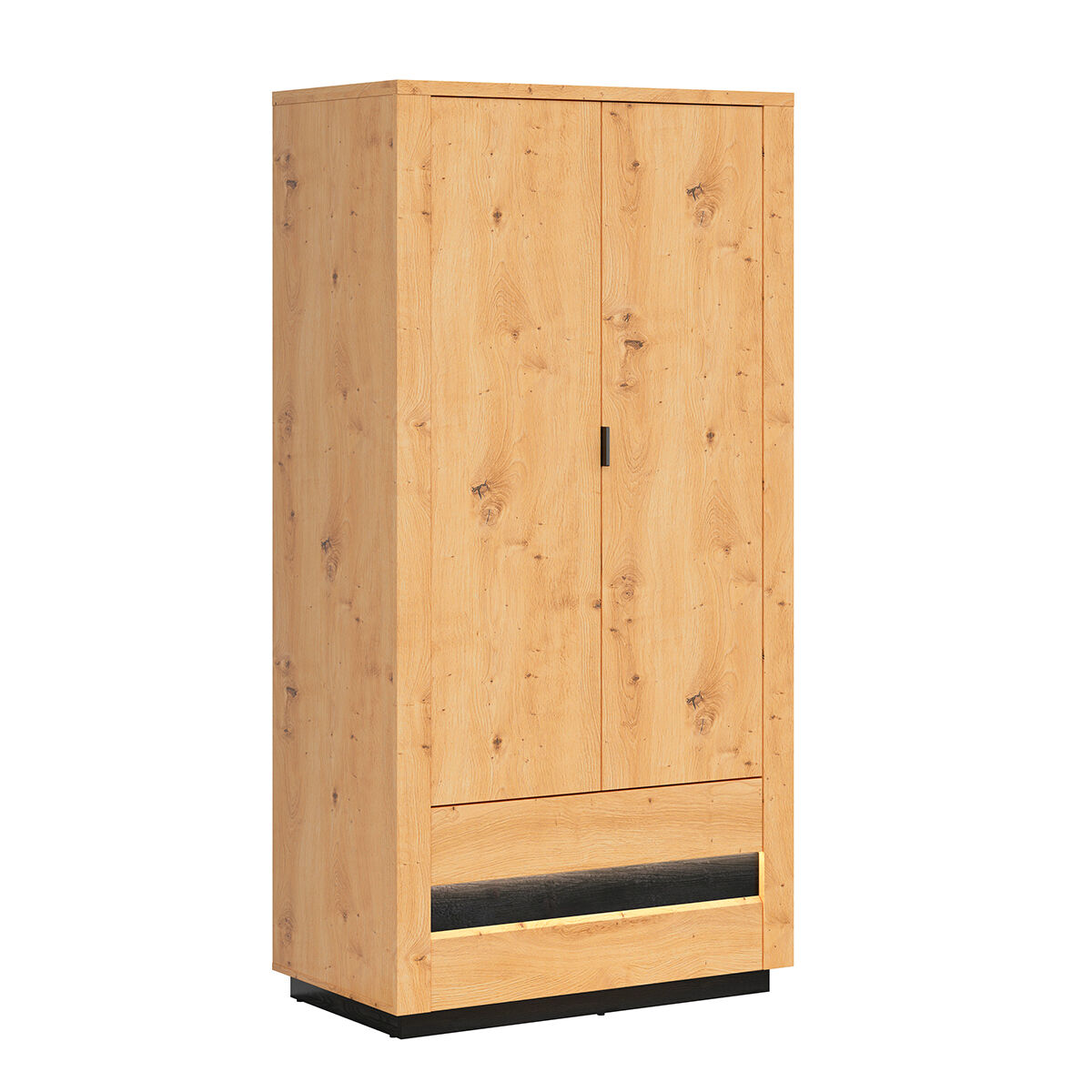 Armario 2 puertas 2 cajones con LED Glenn