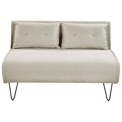 Sofá-cama VESTFOLD Tecido Creme claro 2 lugares