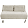 Sofá-cama VESTFOLD Tecido Creme claro 2 lugares