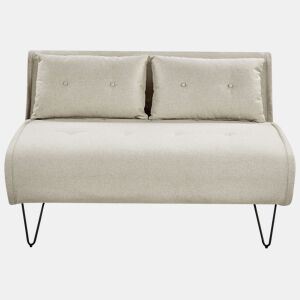 Sofá-cama VESTFOLD Tecido Creme claro 2 lugares