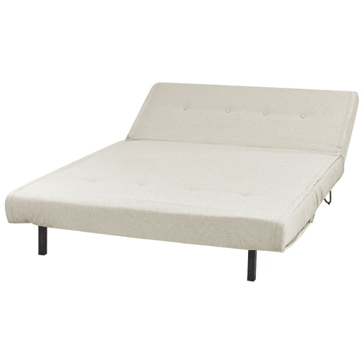 Sofá-cama VESTFOLD Tecido Creme claro 2 lugares