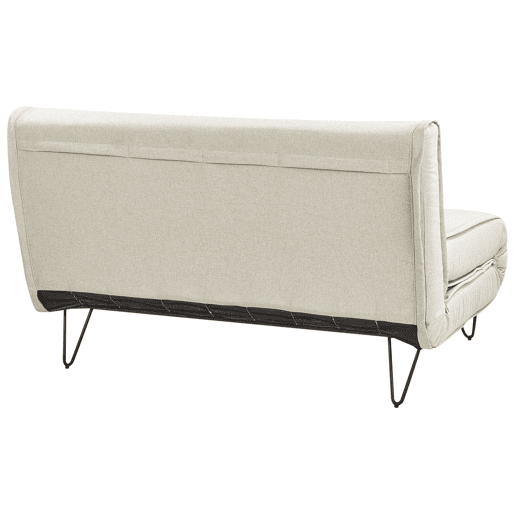Sofá-cama VESTFOLD Tecido Creme claro 2 lugares