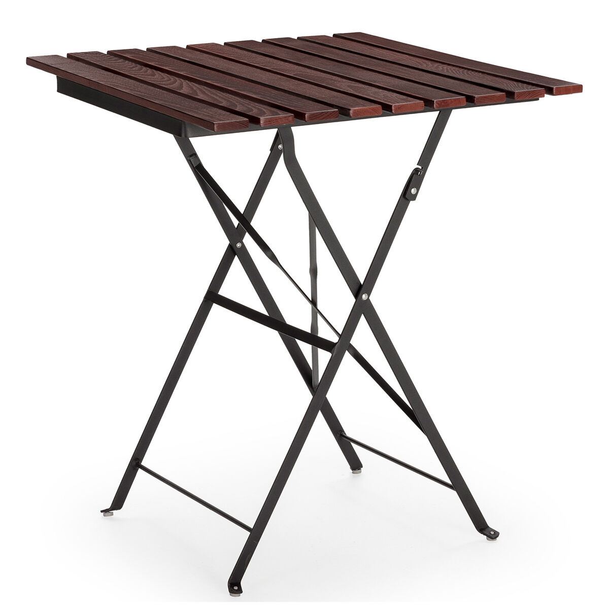 Mesa de jardín plegable agata de madera y metal