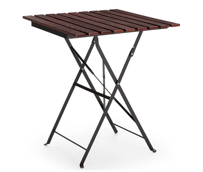 Mesa de jardín plegable agata de madera y metal