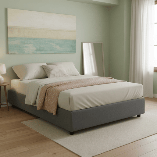 Cama de casal de tecido