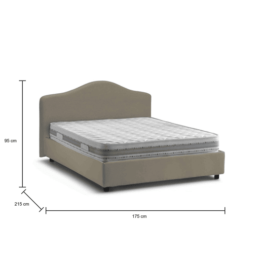 Cama de Casal com Colchão Incluso em Tecido Cama de Casal com Colchão Incluso em Tecido