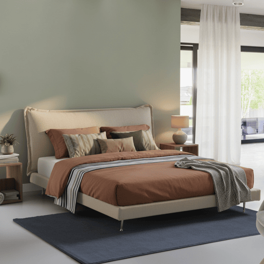 Cama de casal de tecido