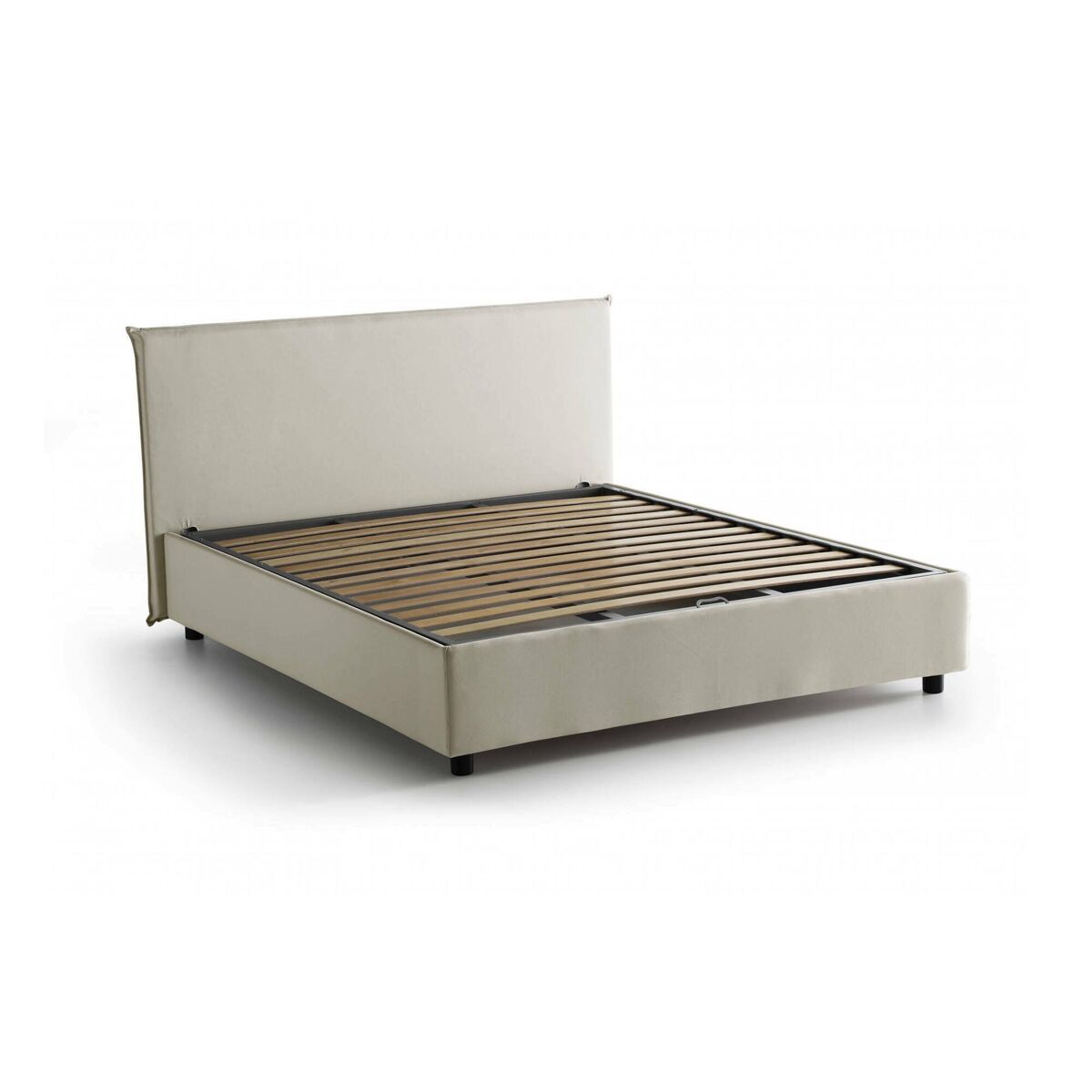 Cama de casal de tecido 175x205 Beige