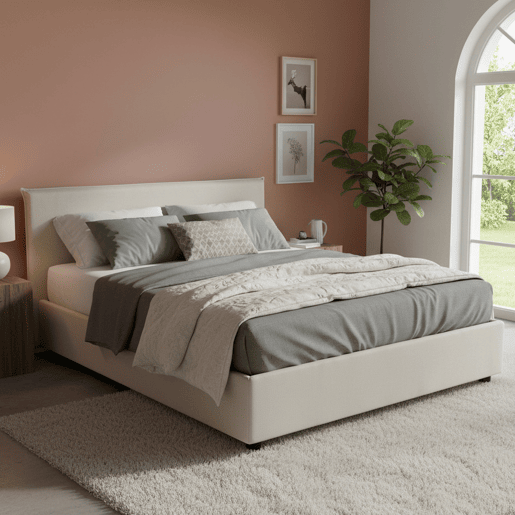 Cama de casal de tecido Cama de casal de tecido