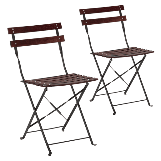 Conjunto bistrô de jardim Agata de 3 peças, mesa e 2 cadeiras