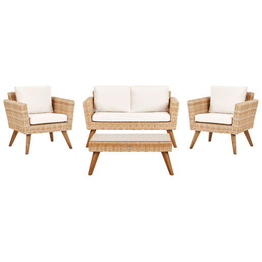 Conjunto de jardim com mesa 4 lugares VITTORIA Branco creme