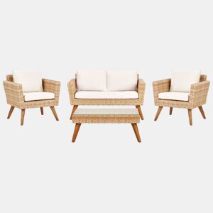 Conjunto de jardim com mesa 4 lugares VITTORIA Branco creme
