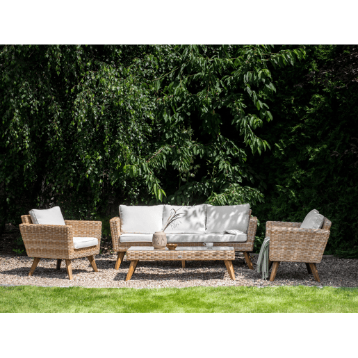Conjunto de jardim com mesa 4 lugares VITTORIA Branco creme