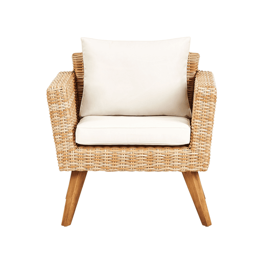 Conjunto de jardim com mesa 4 lugares VITTORIA Branco creme