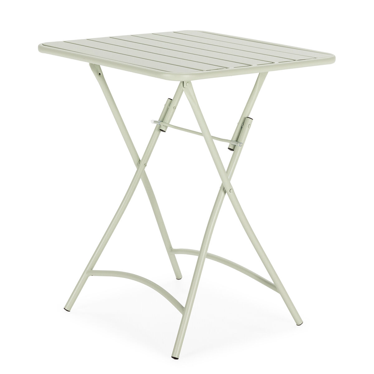 Mesa de jardín plegable perla de metal