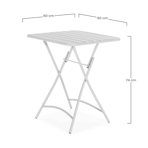 Mesa dobrável de metal Perla para jardim