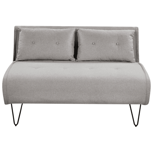 Sofá-cama VESTFOLD Tecido Cinzento claro 2 lugares Sofá-cama VESTFOLD Tecido Cinzento claro 2 lugares