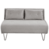 Sofá-cama VESTFOLD Tecido Cinzento claro 2 lugares