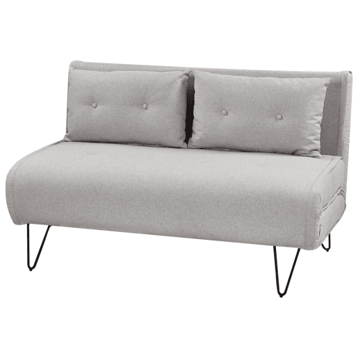 Sofá-cama VESTFOLD Tecido Cinzento claro 2 lugares Sofá-cama VESTFOLD Tecido Cinzento claro 2 lugares