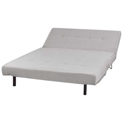Sofá-cama VESTFOLD Tecido Cinzento claro 2 lugares Sofá-cama VESTFOLD Tecido Cinzento claro 2 lugares