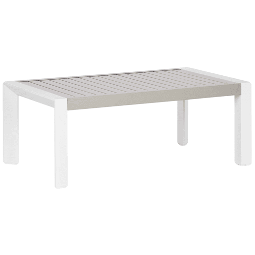 Mesa de refeição de jardim CASTELLA 120 cm 70 cm Metal Taupe Mesa de refeição de jardim CASTELLA 120 cm 70 cm Metal Taupe