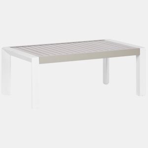 Mesa de refeição de jardim CASTELLA 120 cm 70 cm Metal Taupe