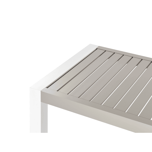 Mesa de refeição de jardim CASTELLA 120 cm 70 cm Metal Taupe Mesa de refeição de jardim CASTELLA 120 cm 70 cm Metal Taupe