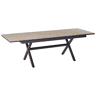 Mesa de refeição de jardim extensível FANES 184242 cm 90 cm Metal Cinzento grafite