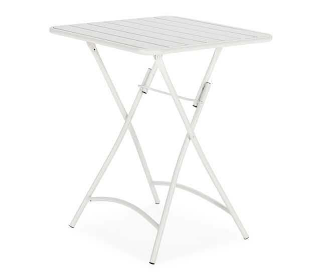 Mesa de jardín plegable perla de metal