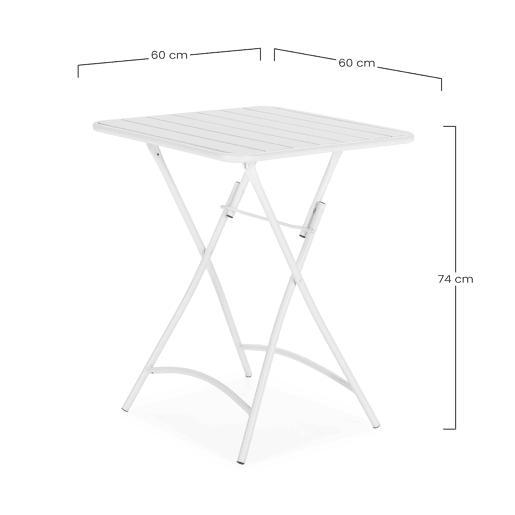 Mesa dobrável de metal Perla para jardim