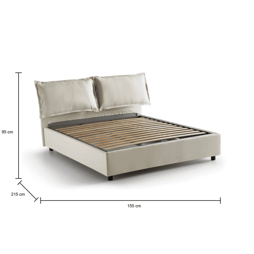 Cama de casal de tecido Cama de casal de tecido