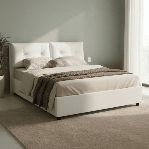 Cama de casal de tecido Cama de casal de tecido