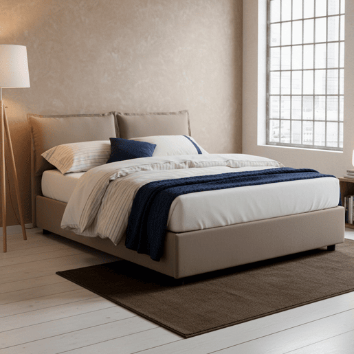Cama de casal de tecido