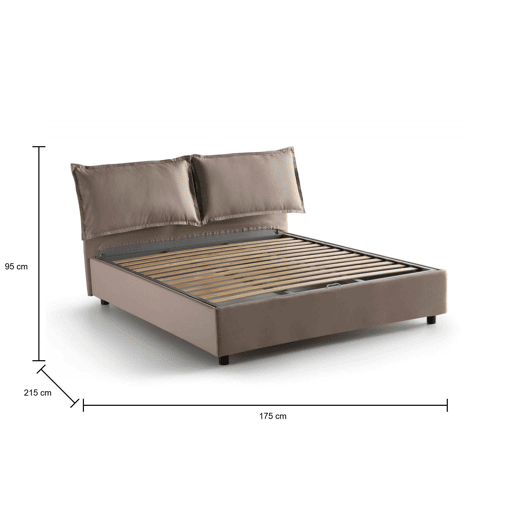 Cama de casal de tecido