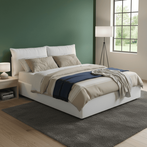 Cama de casal de tecido Cama de casal de tecido