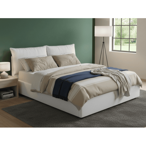 Cama de casal de tecido Cama de casal de tecido