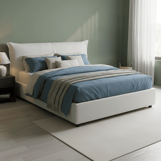 Cama de casal de tecido