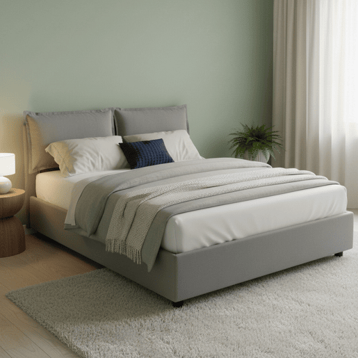 Cama de casal de tecido Cama de casal de tecido