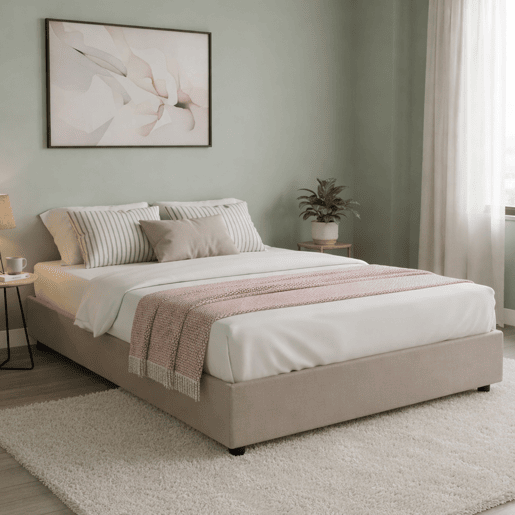 Cama de casal de tecido Cama de casal de tecido