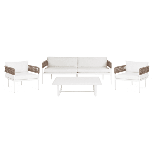 Conjunto de jardim com mesa 5 lugares SERLA Metal Branco