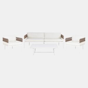 Conjunto de jardim com mesa 5 lugares SERLA Metal Branco
