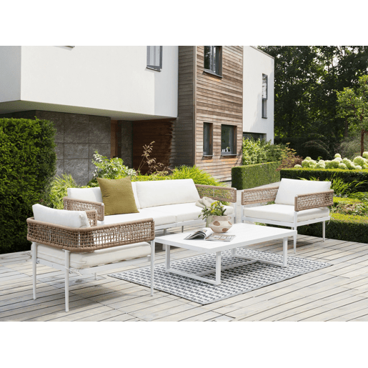 Conjunto de jardim com mesa 5 lugares SERLA Metal Branco