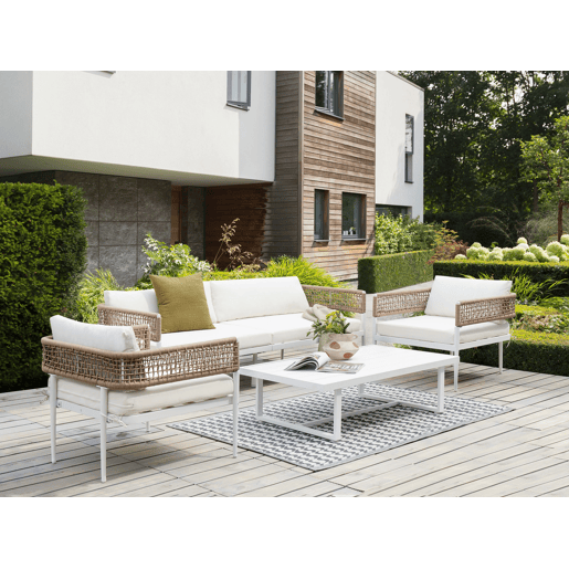 Conjunto de jardim com mesa 5 lugares SERLA Metal Branco