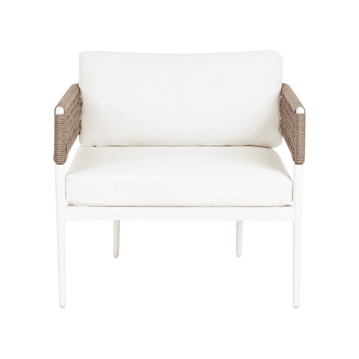 Conjunto de jardim com mesa 5 lugares SERLA Metal Branco