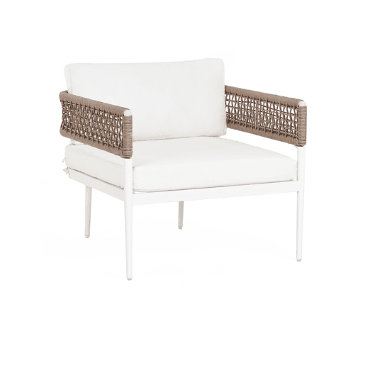 Conjunto de jardim com mesa 5 lugares SERLA Metal Branco